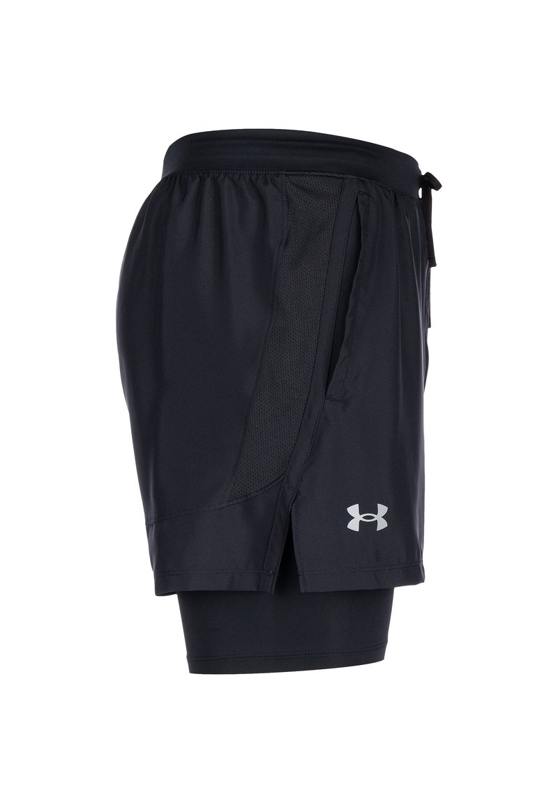 Under Armour Under Armour LAUNCH SHORTS 2-IN-1 - Sports shorts - black black reflective Fabrikladen