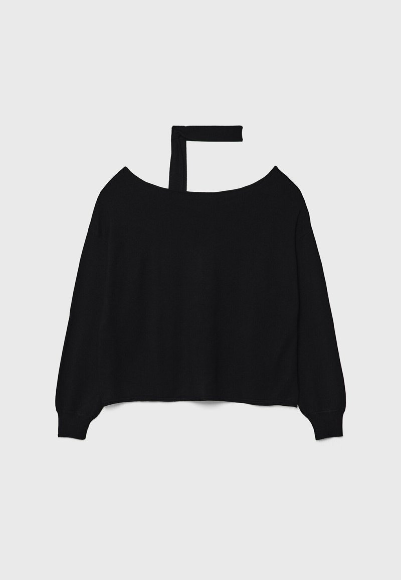 Stradivarius Stradivarius BOAT NECK - Jumper - black Günstig kaufen