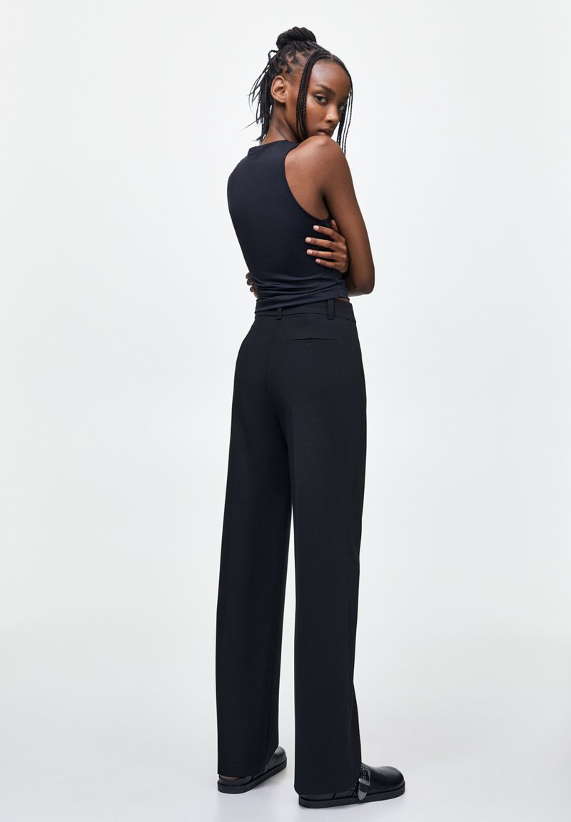 PULL&BEAR PULL&BEAR STRAIGHT - Trousers - black Preisnachlass