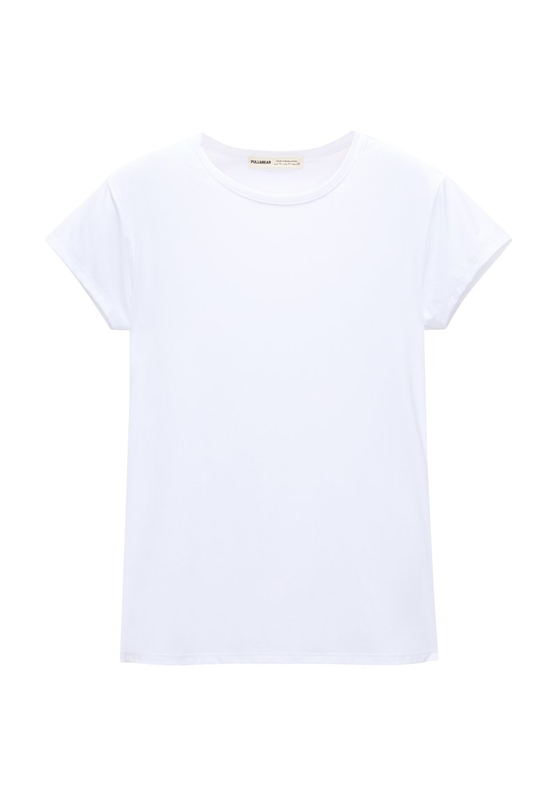 PULL&BEAR PULL&BEAR SHORT SLEEVE - Basic T-shirt - white Saisonschlussverkauf