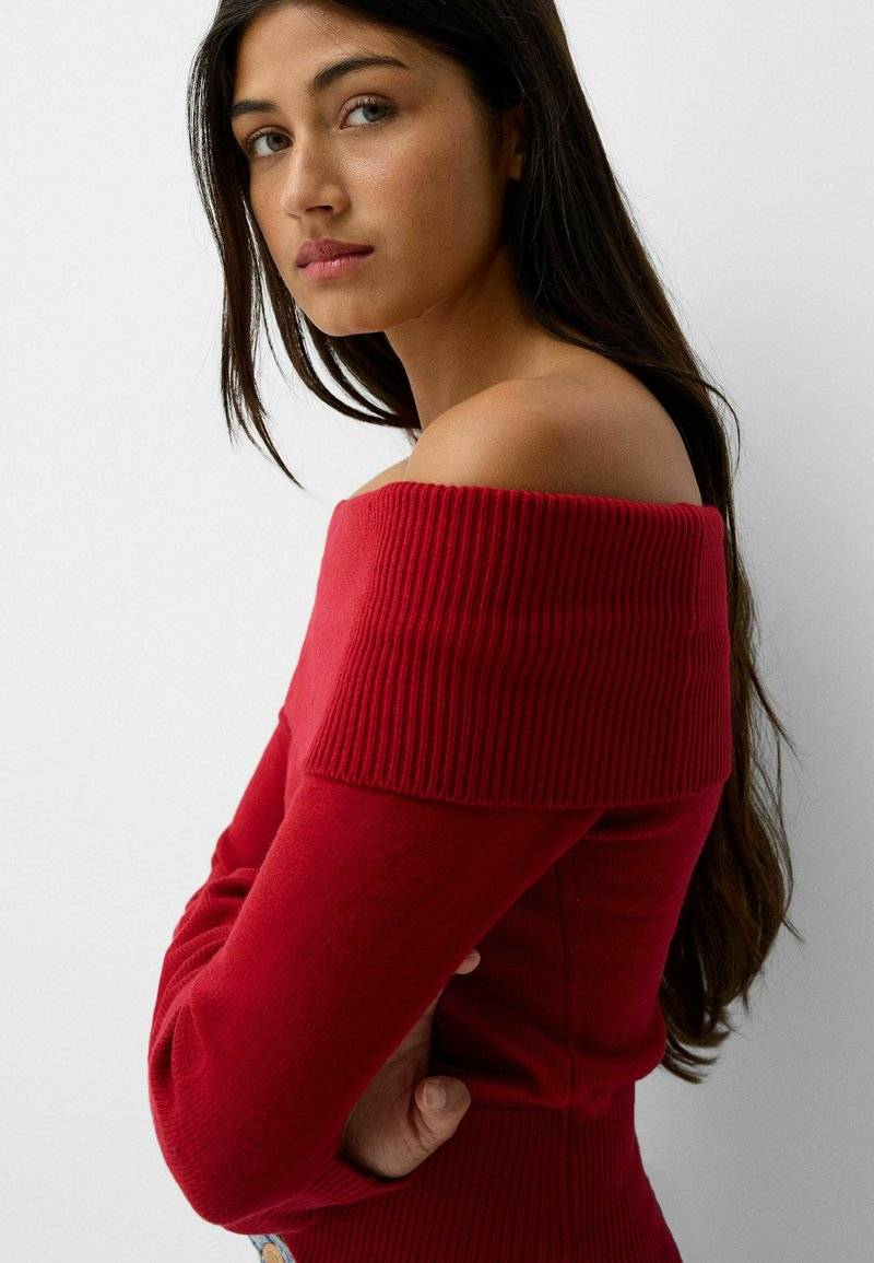 Bershka Bershka Jumper - red Weihnachtsangebot