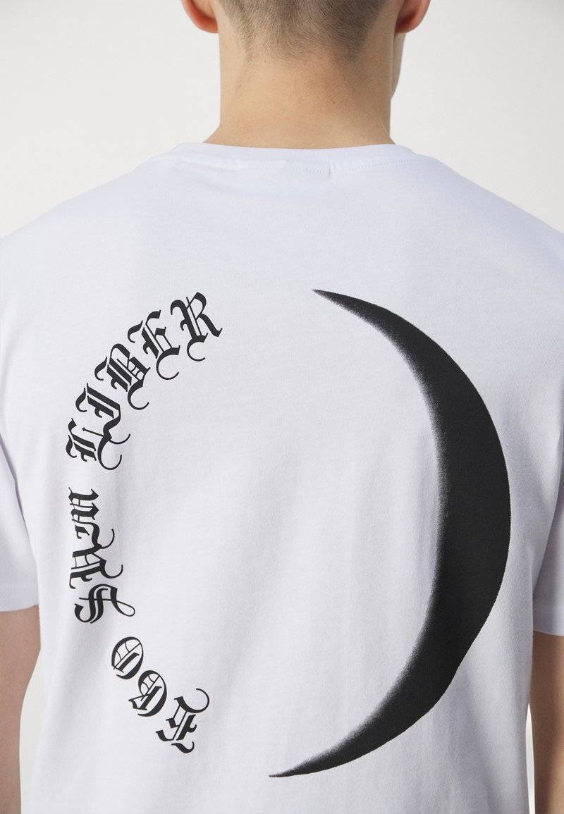 Han Kjøbenhavn Han Kjøbenhavn SHADOWS MOON REGULAR TEE UNISEX - Print T-shirt - white Super Sparpreis