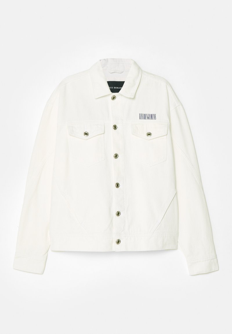Les Benjamins Les Benjamins JACKET UNISEX - Denim jacket - white Letzter Tag