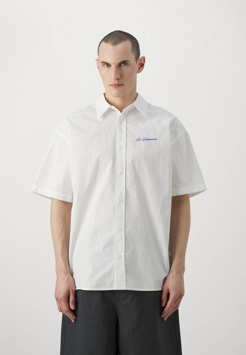 Les Benjamins Les Benjamins SHORT SLEEVE UNISEX - Button-down blouse - white Clearance-Verkauf