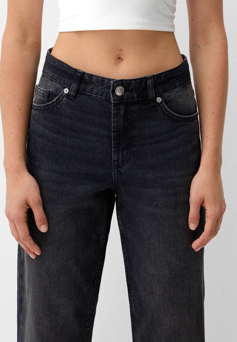 Bershka Bershka Straight leg jeans - dark grey Blitzverkäufe