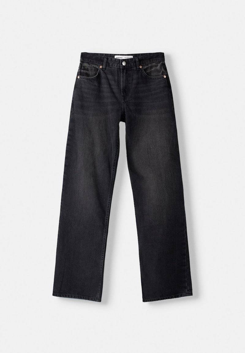 Bershka Bershka Straight leg jeans - dark grey Blitzverkäufe