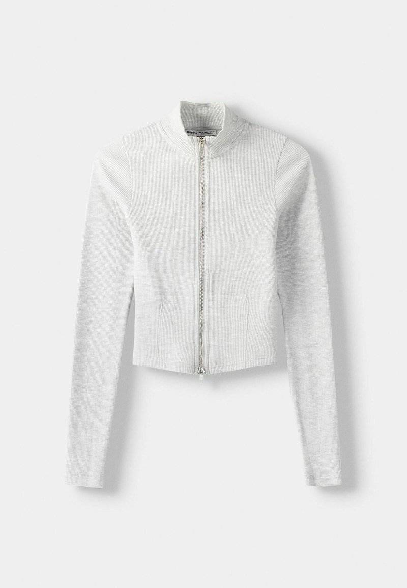 Bershka Bershka LONG SLEEVE - Cardigan - mottled grey Sonderangebot