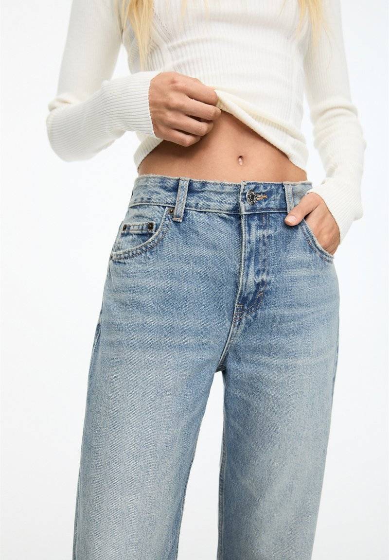 PULL&BEAR PULL&BEAR MID - Straight leg jeans - stone blue denim Versandkostenfrei