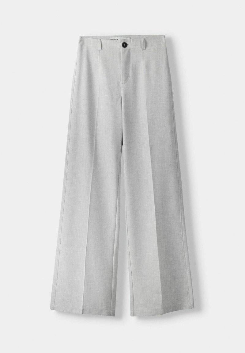 Bershka Bershka WIDE TAILORED - Trousers - mottled grey Großer Ausverkauf