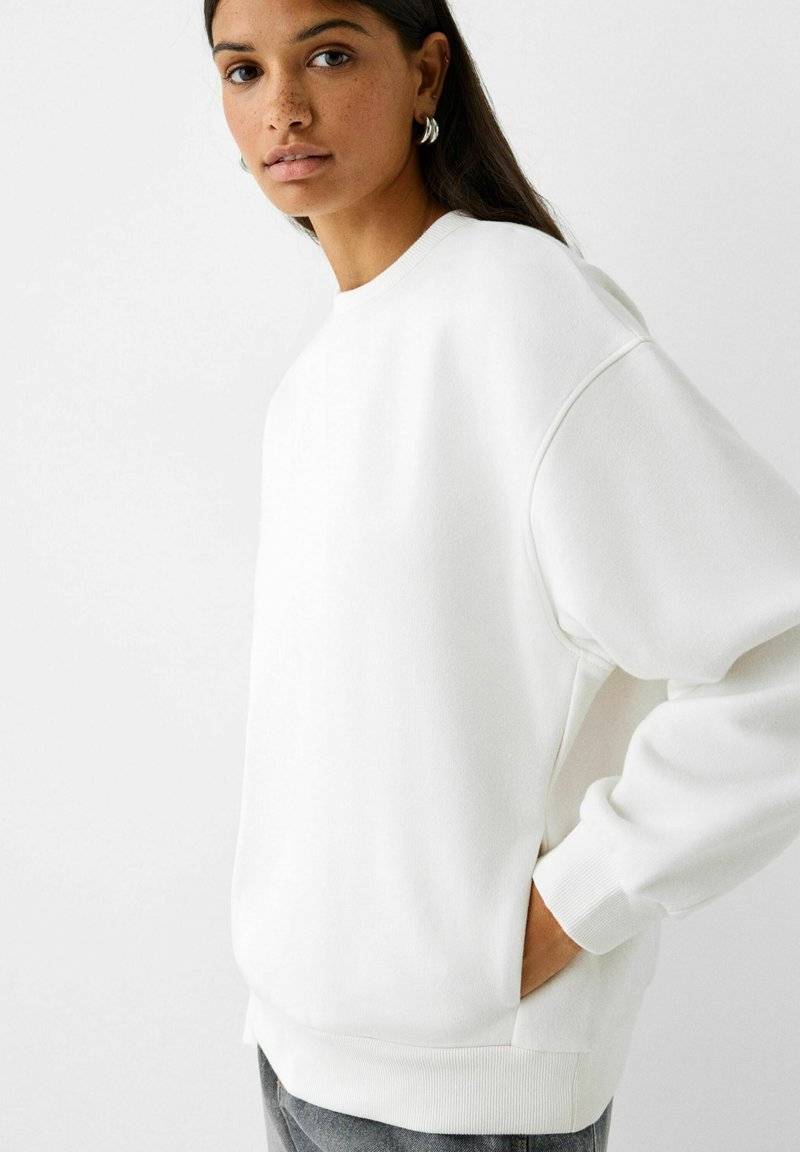Bershka Bershka Sweatshirt - white Flash Sale