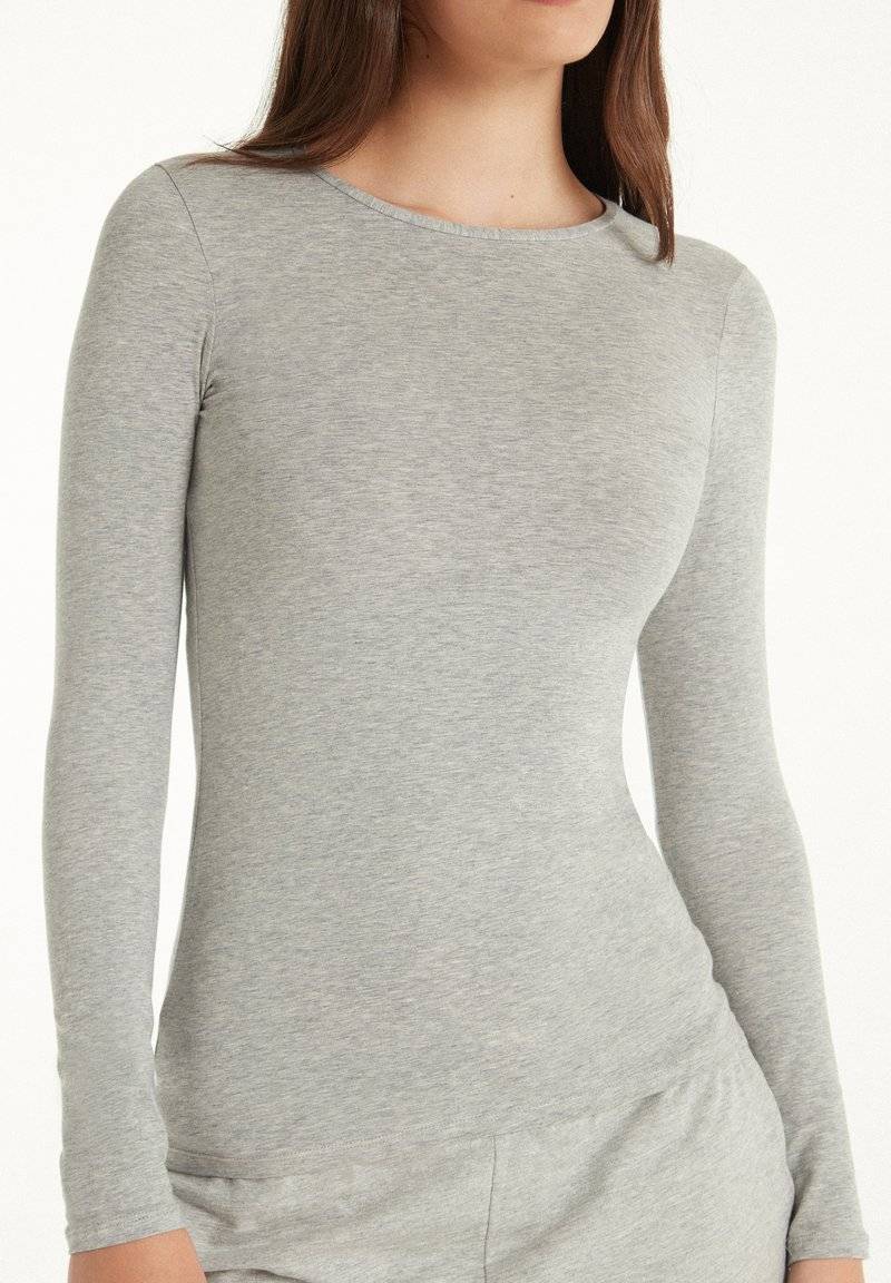 Tezenis Tezenis STRETCH ROUND-NECK - Long sleeved top - grigio melange chiar Online Shopping