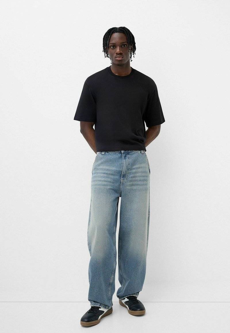 Bershka Bershka Relaxed fit jeans - blue grey Weihnachtsangebot