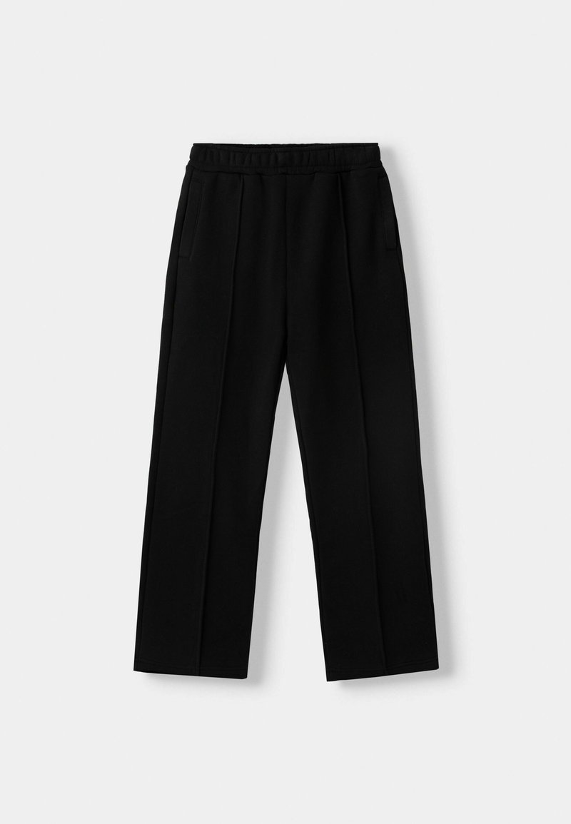 Bershka Bershka WIDE - Tracksuit bottoms - black Osterangebot
