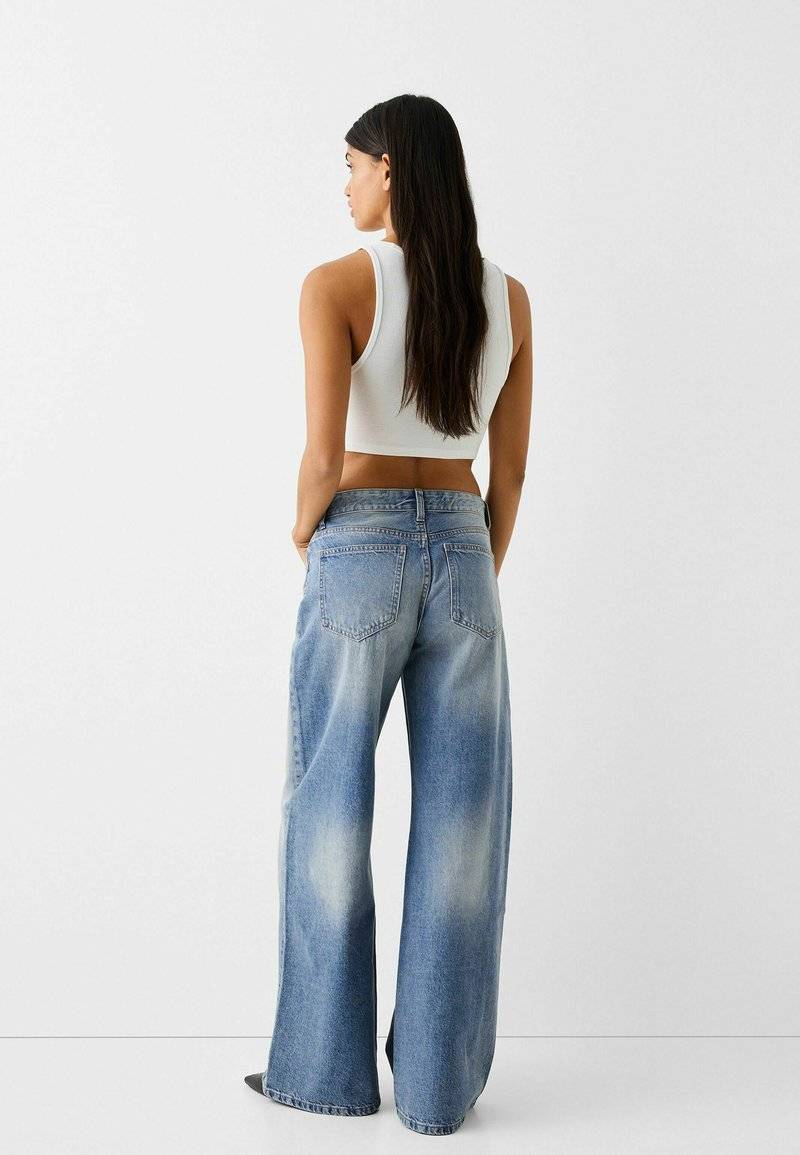 Bershka Bershka WIDE-LEG - Relaxed fit jeans Limitierter Zeitrabatt