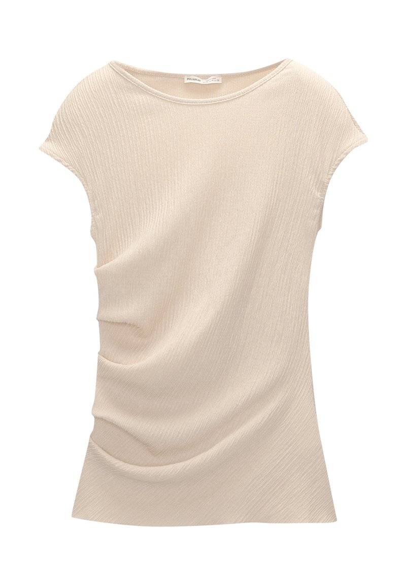 PULL&BEAR PULL&BEAR GATHERED SLEEVELESS - Blouse - beige Großer Ausverkauf