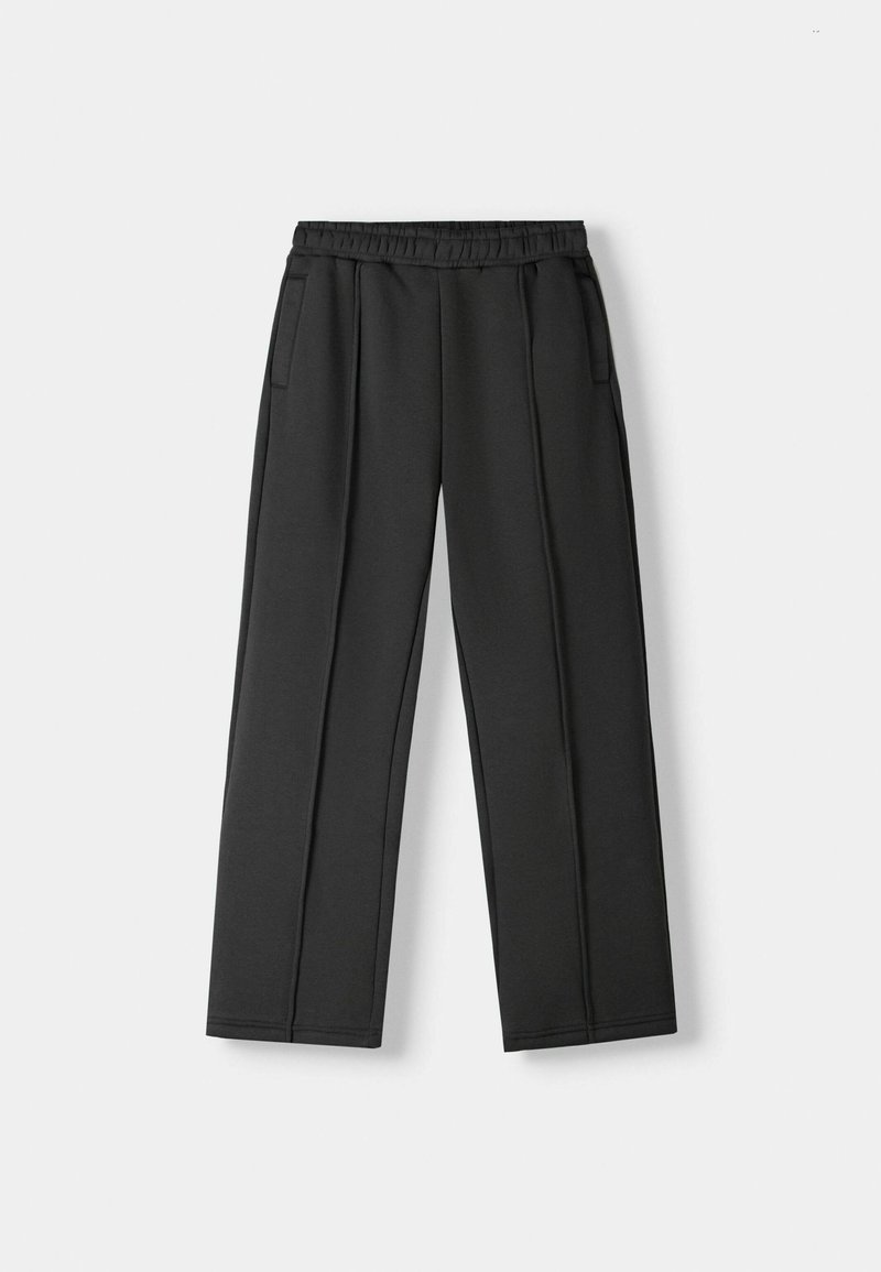 Bershka Bershka WIDE - Tracksuit bottoms - dark grey Begrenztes Angebot
