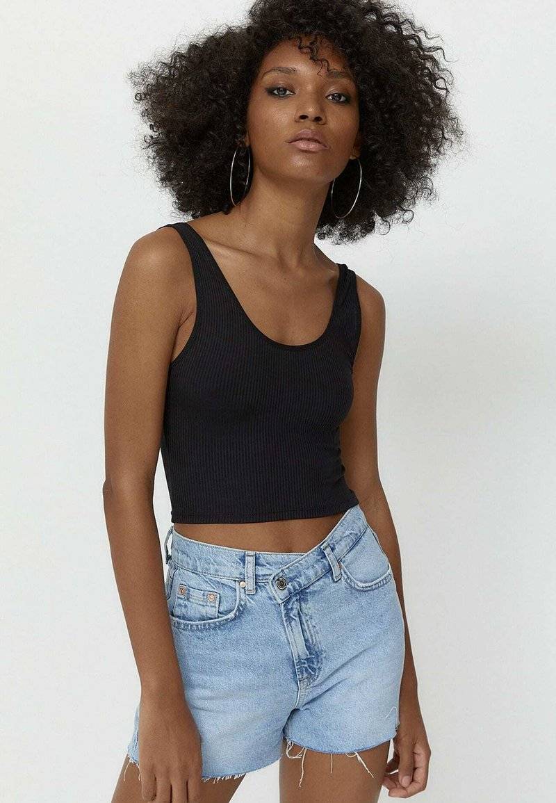 Stradivarius Stradivarius 3 PACK - Top - black Online Shopping