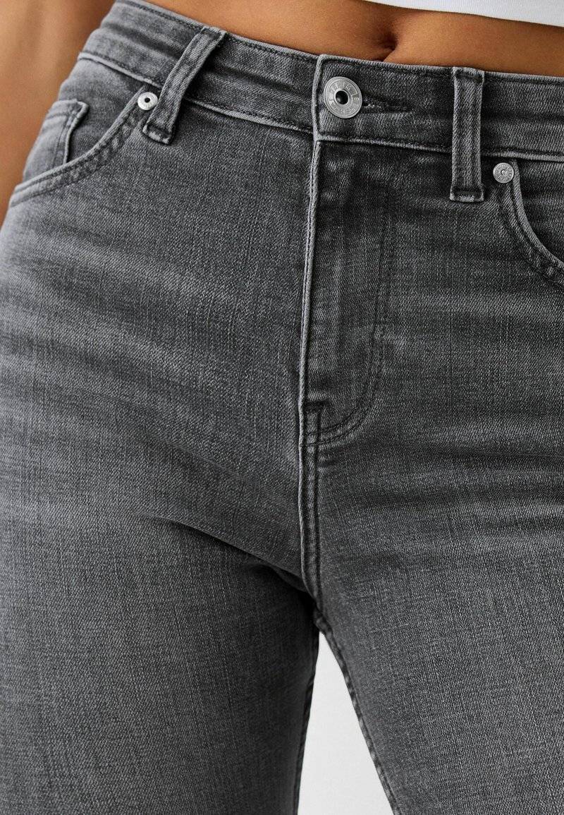 Bershka Bershka SUPER - Jeans Skinny Fit - mottled dark grey Preisnachlass