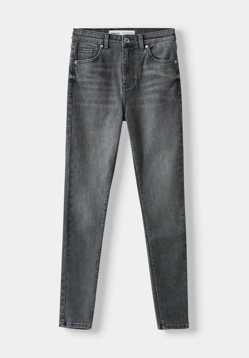 Bershka Bershka SUPER - Jeans Skinny Fit - mottled dark grey Preisnachlass