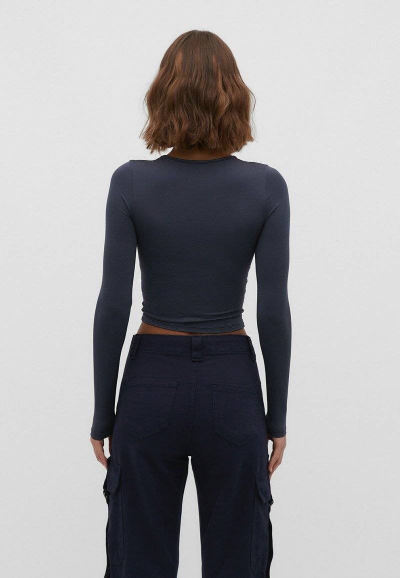 Stradivarius Stradivarius Long sleeved top - dark blue Osterangebot
