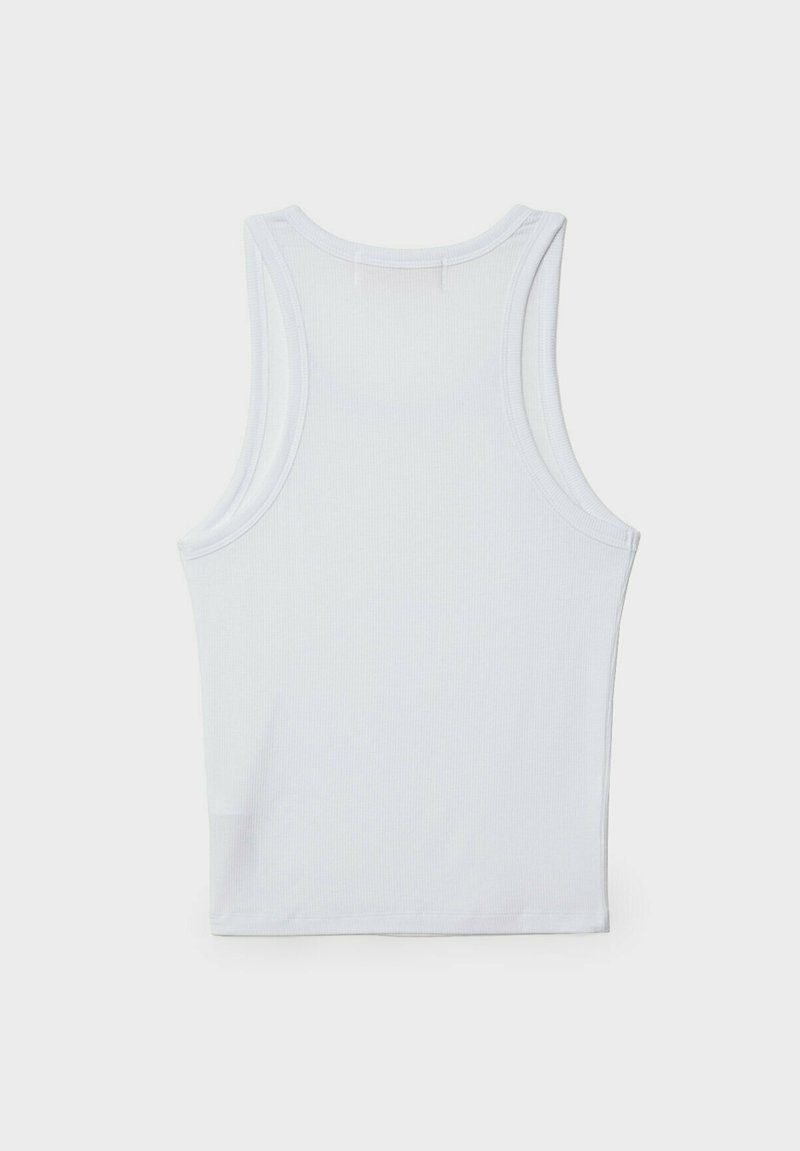 Stradivarius Stradivarius RACERBACK - Top - white denim Jubiläumsangebot
