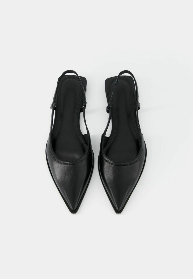 Bershka Bershka POINTED - Slingback ballet pumps - black 50% Rabatt mit kostenlosem Versand