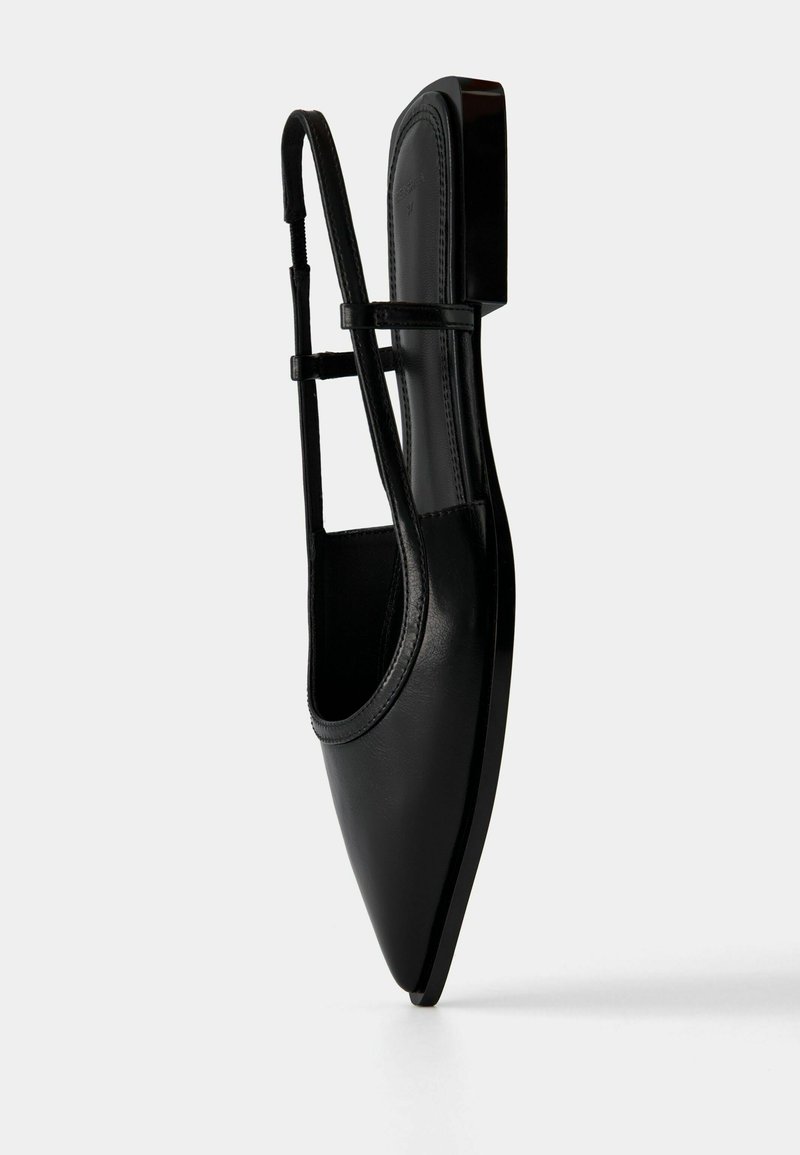 Bershka Bershka POINTED - Slingback ballet pumps - black 50% Rabatt mit kostenlosem Versand