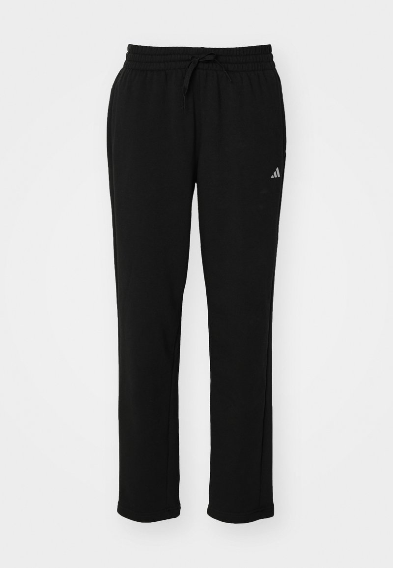 adidas Sportswear adidas Sportswear ESSENTIALS SMALL LOGO FEEL COZY OPEN HEM PANT - Tracksuit bottoms - black Fabrikverkauf