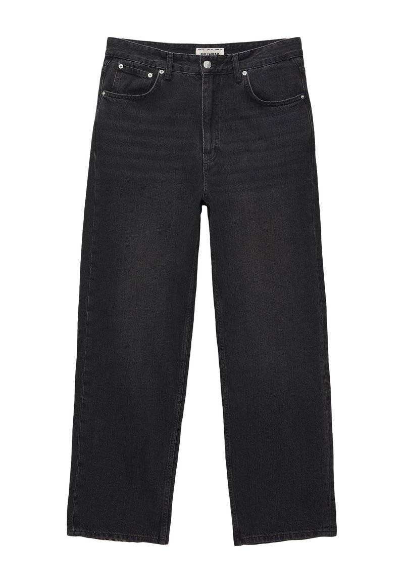 PULL&BEAR PULL&BEAR BAGGY FIT - Straight leg jeans - black Cyber Monday