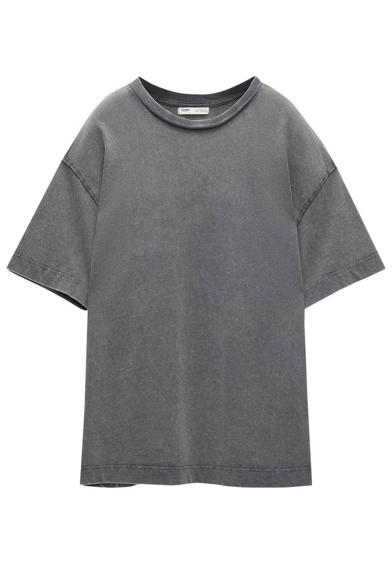 PULL&BEAR PULL&BEAR SHORT SLEEVE - Basic T-shirt - dark grey Osterangebot