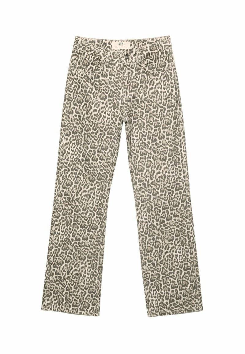 Stradivarius Stradivarius PRINTED - Straight leg jeans - camel Heißer Verkauf