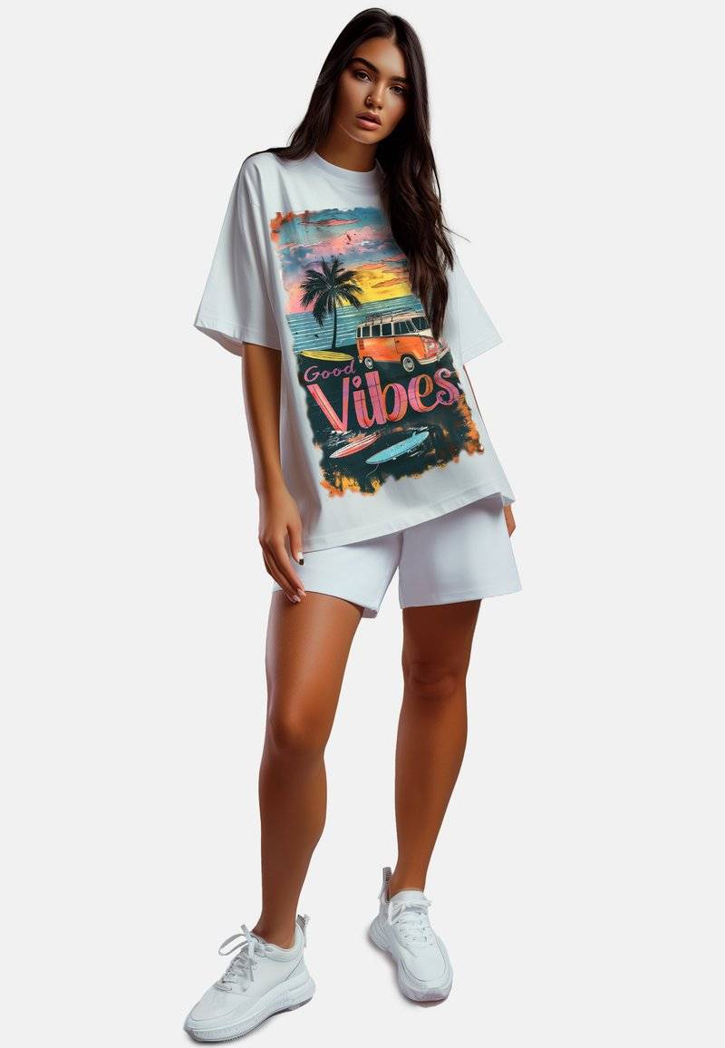 Reichstadt Reichstadt 24RSW057 SURFSIDE-VIBES - Print T-shirt - surfside vibes Neueste Mode