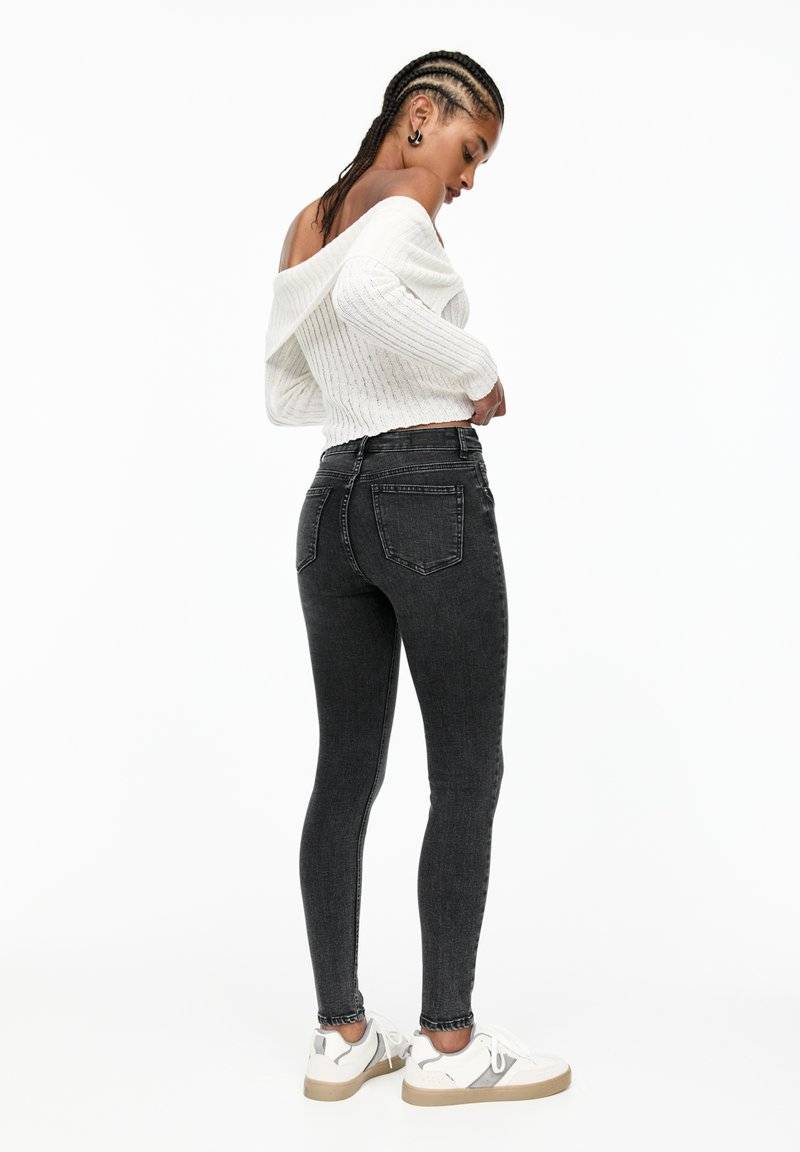 PULL&BEAR PULL&BEAR MID-RISE - Jeans Skinny Fit - grey Neuheiten