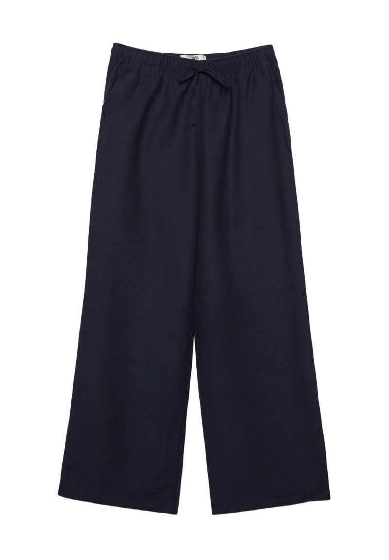 Stradivarius Stradivarius LOOSE-FITTING - Trousers - dark blue 50% Rabatt für begrenzte Zeit