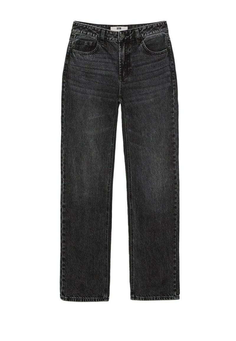 Stradivarius Stradivarius Straight leg jeans - dark grey Schlussverkauf