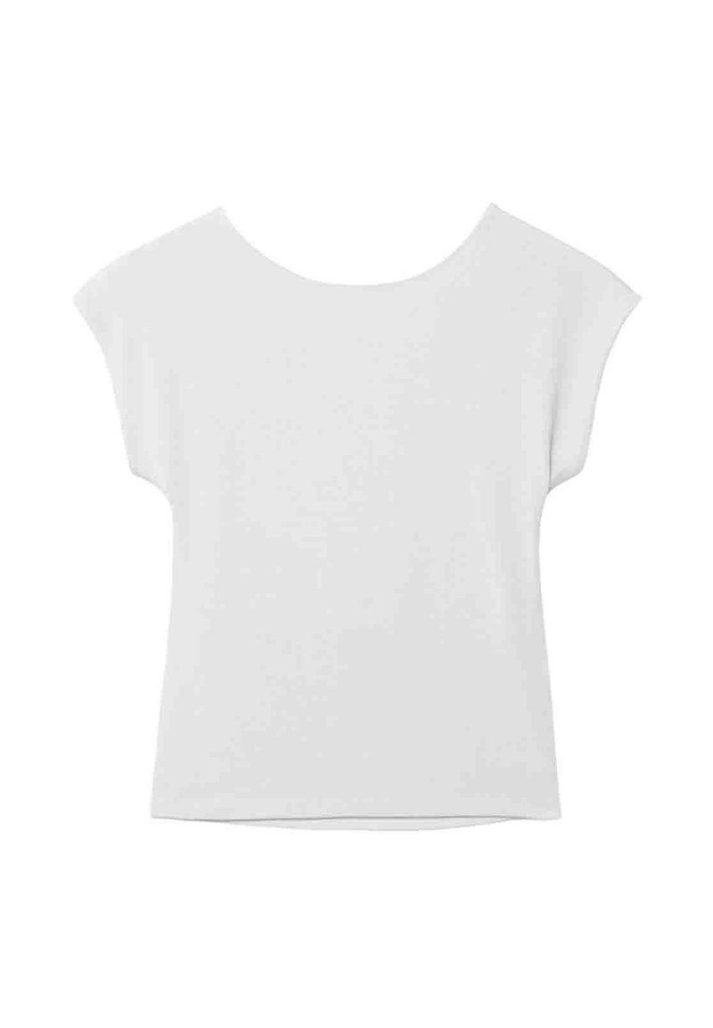 Stradivarius Stradivarius OPEN-BACK - Basic T-shirt - white Meist gekauft