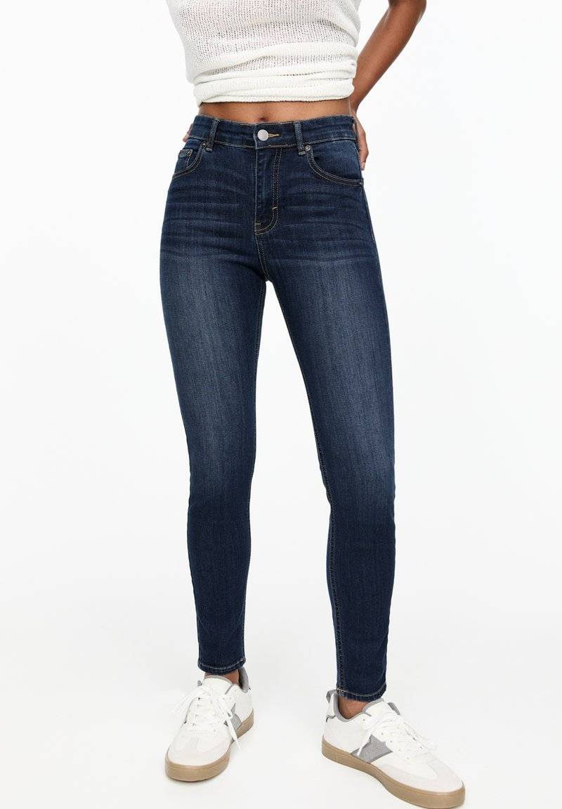 PULL&BEAR PULL&BEAR MID-RISE - Jeans Skinny Fit - dark blue Kostenloser Versand