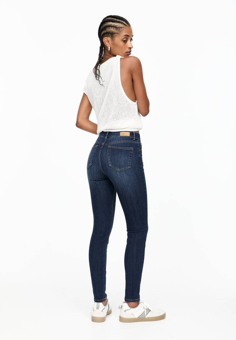 PULL&BEAR PULL&BEAR MID-RISE - Jeans Skinny Fit - dark blue Kostenloser Versand