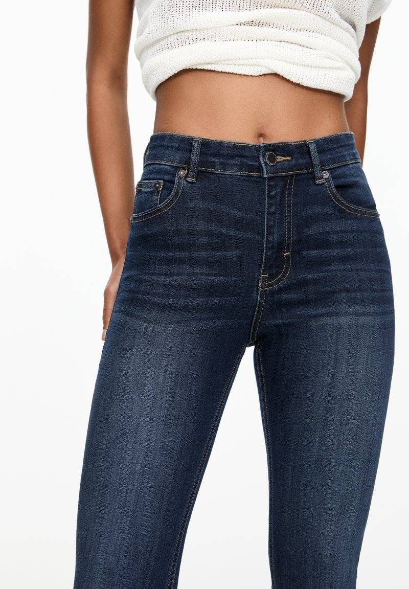 PULL&BEAR PULL&BEAR MID-RISE - Jeans Skinny Fit - dark blue Kostenloser Versand