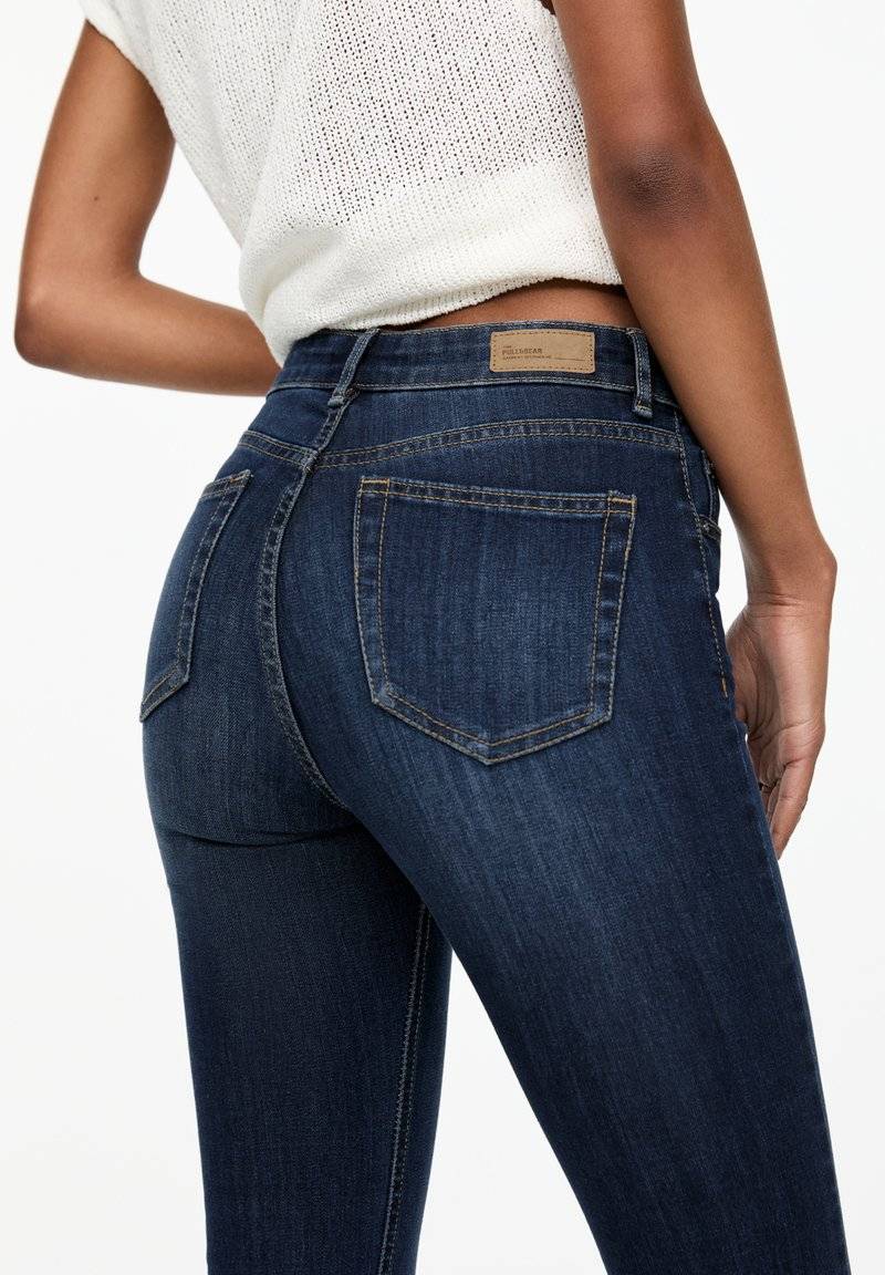 PULL&BEAR PULL&BEAR MID-RISE - Jeans Skinny Fit - dark blue Kostenloser Versand