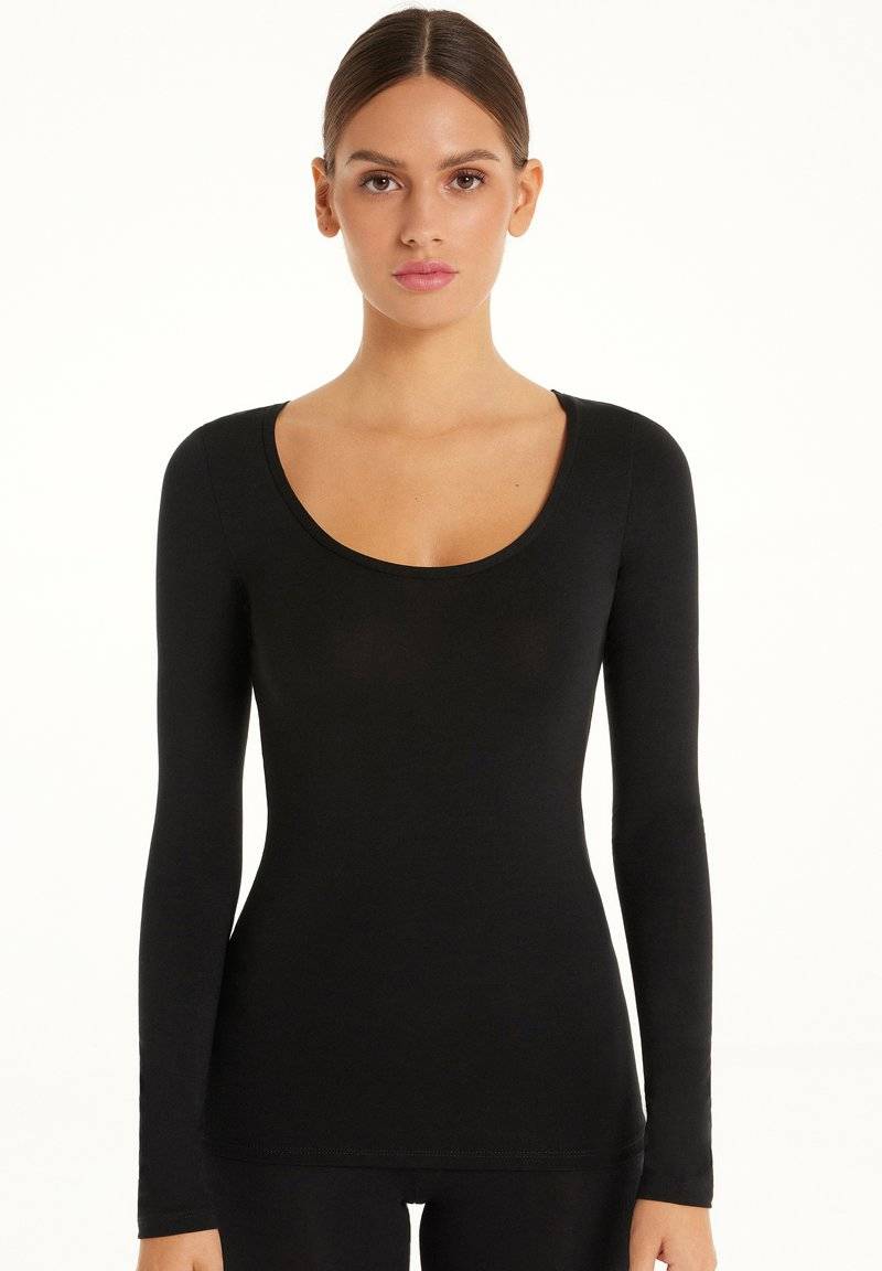 Tezenis Tezenis ROUND-NECK - Long sleeved top - nero Limitierter Zeitrabatt