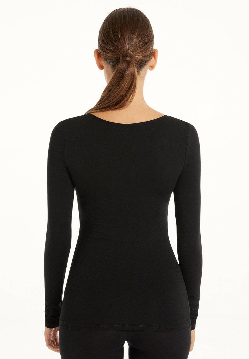 Tezenis Tezenis ROUND-NECK - Long sleeved top - nero Limitierter Zeitrabatt