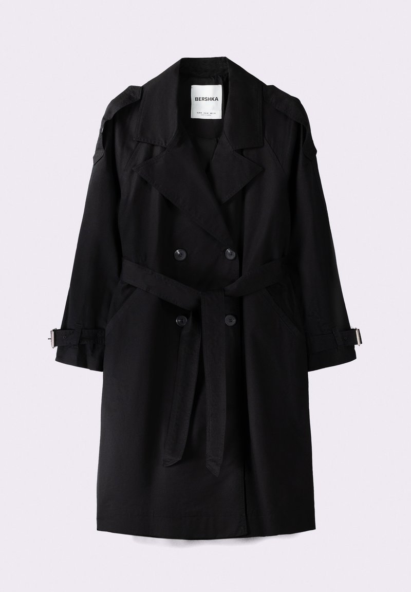 Bershka Bershka Trenchcoat - black Versandkostenfrei