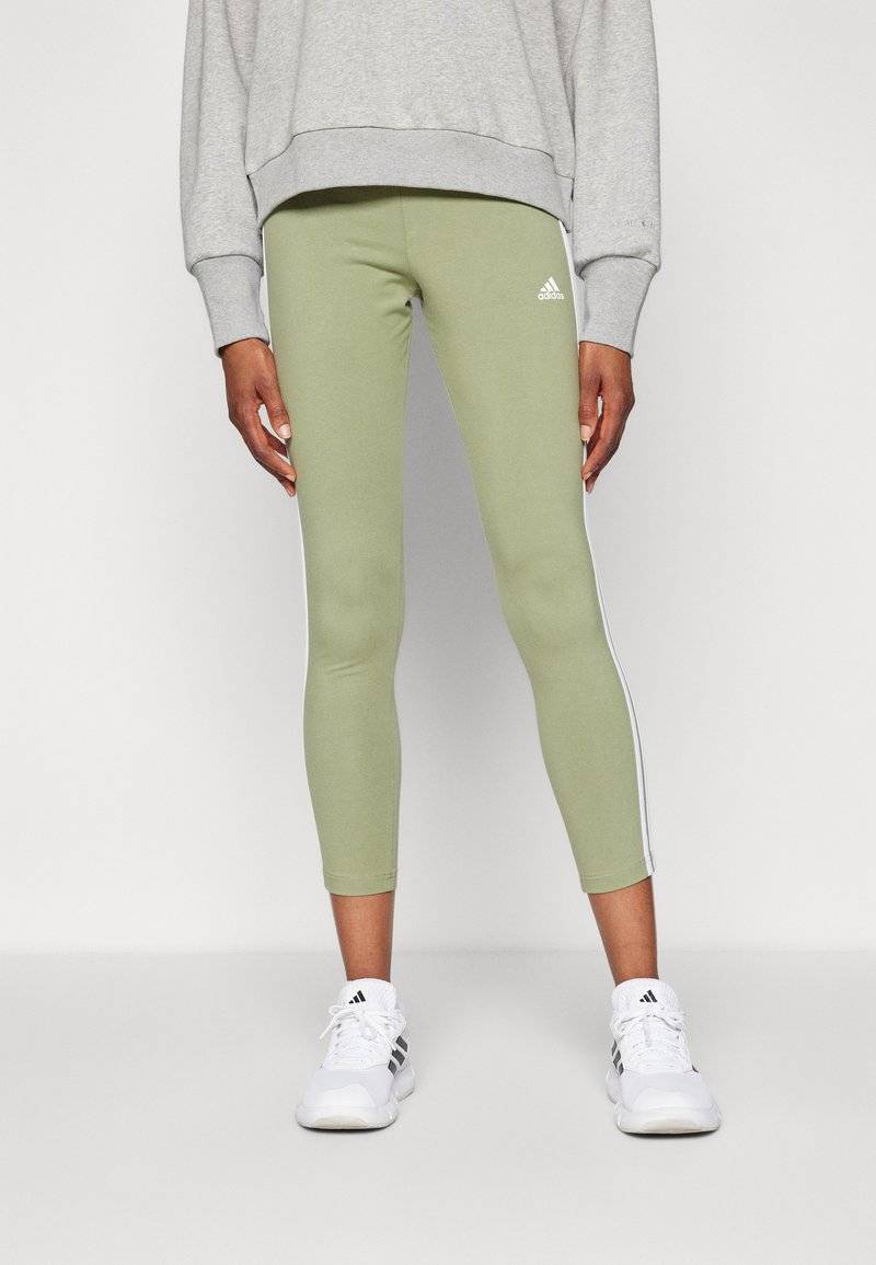 adidas Sportswear adidas Sportswear ESSENTIALS 3 STRIPES HIGH WAISTED - Leggings - tent green Große Rabatte