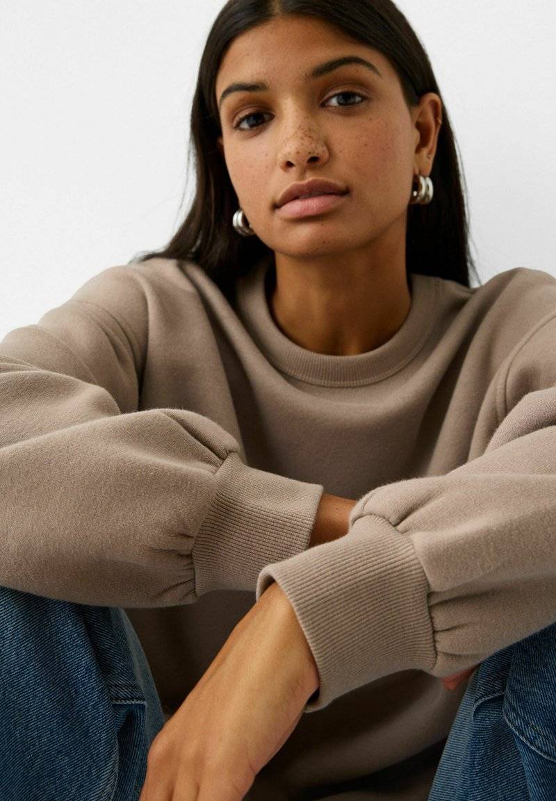 Bershka Bershka Sweatshirt - sand Sonderangebot