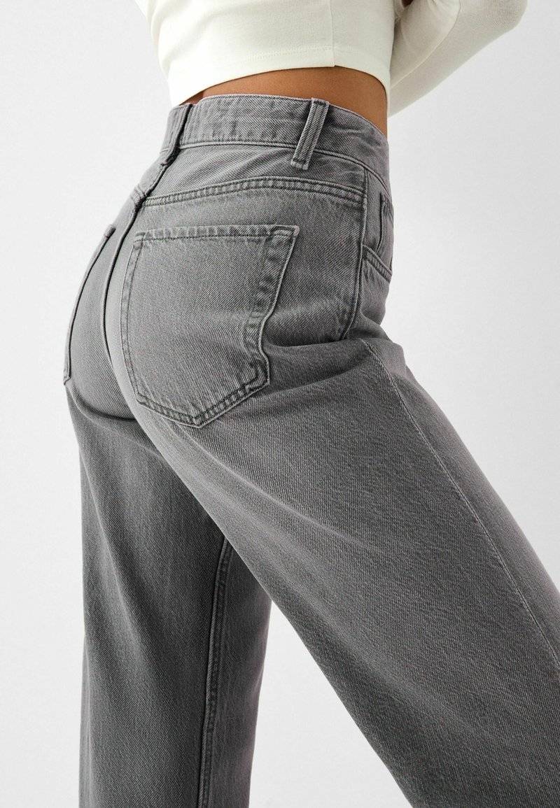 Bershka Bershka Flared Jeans - mottled dark grey Flash Sale