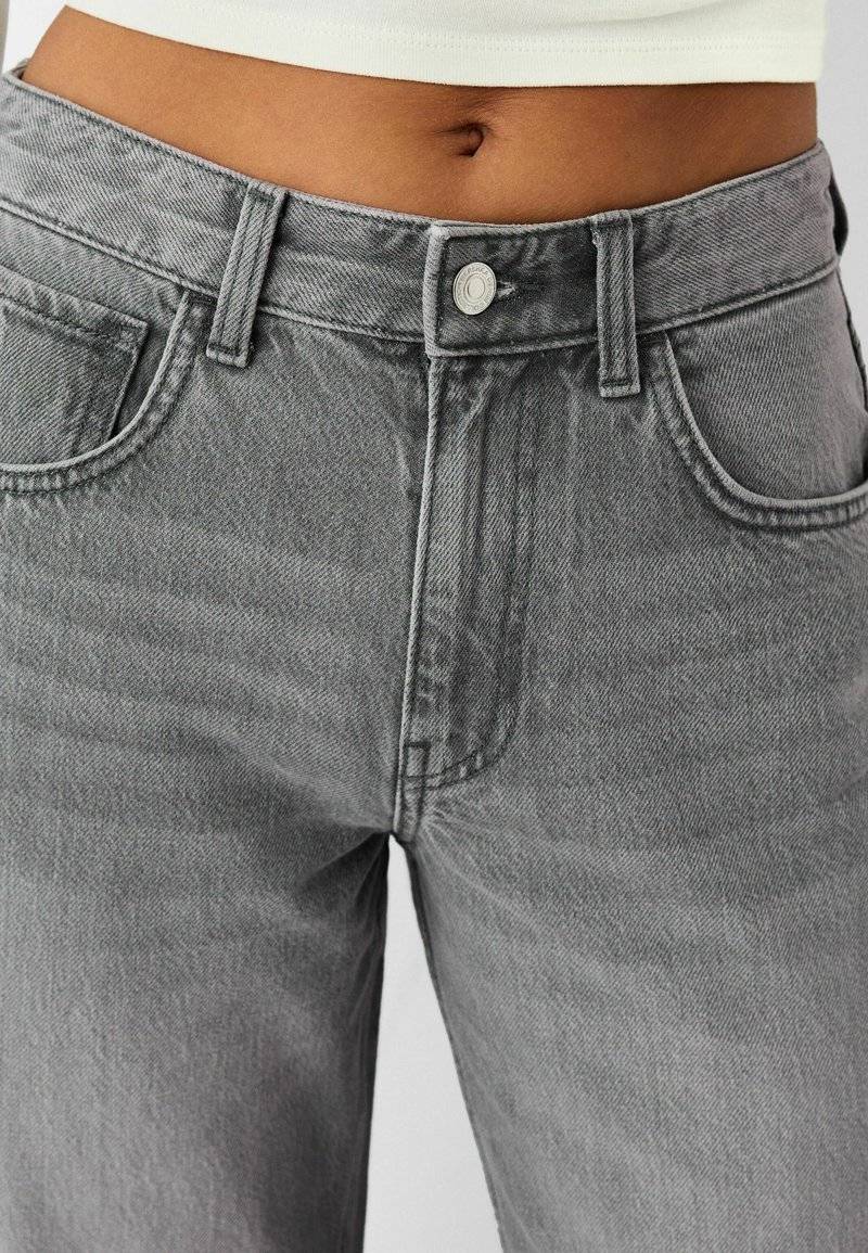 Bershka Bershka Flared Jeans - mottled dark grey Flash Sale