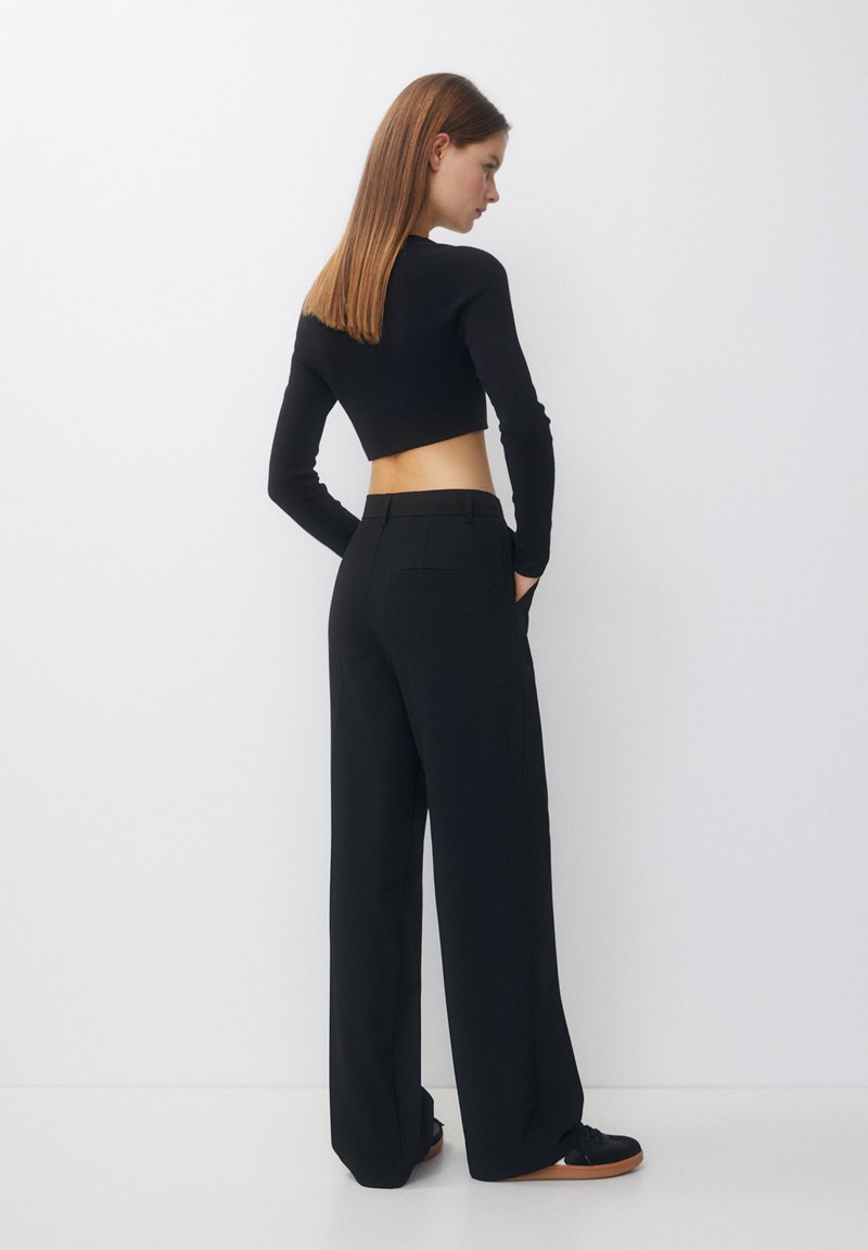 PULL&BEAR PULL&BEAR DARTED SMART - Trousers - black Cyber Monday
