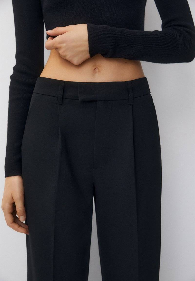 PULL&BEAR PULL&BEAR DARTED SMART - Trousers - black Cyber Monday