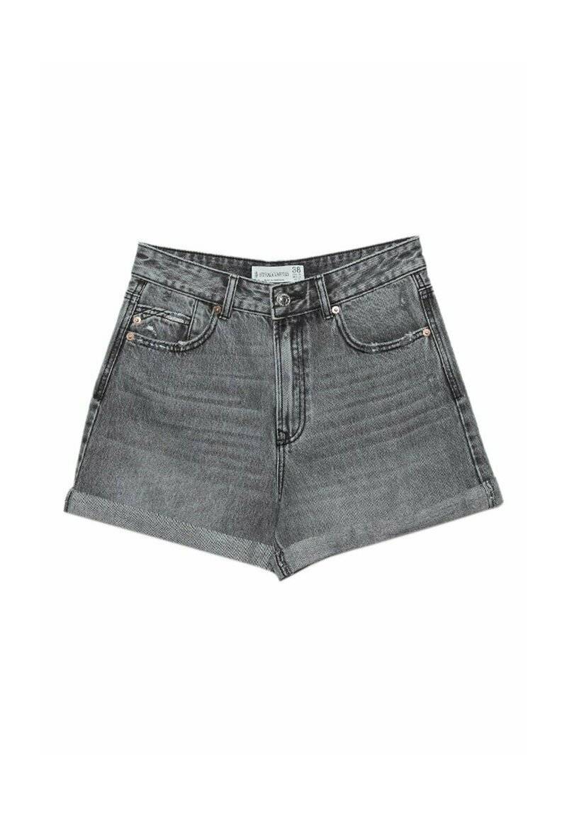 Stradivarius Stradivarius MOM - Denim shorts - grey denim Valentinstagsangebot